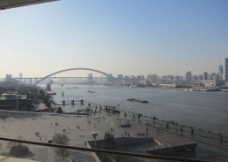 卢浦大桥  黄浦江  轮船图片