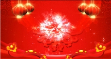 2015春节红色灯笼视频模板