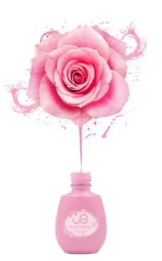 指甲油海报粉色玫瑰素材