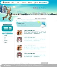 韩国移动通讯设备商网站子页设计图片