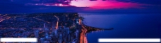 芝加哥 密歇根湖 夕阳图片