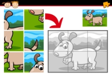 宠物狗拼图图片