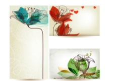 潮流艺术花卉卡片图片