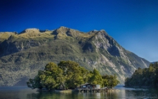 新西兰山水棚屋风景图片