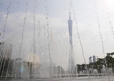 广州塔喷泉图片