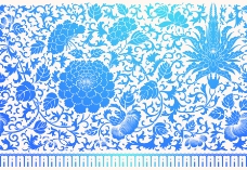 牡丹蓝色花卉