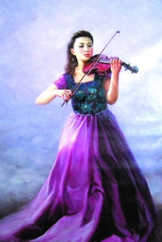 小提琴独奏图片