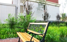社区 绿化 休闲椅图片