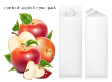 设计素材红苹果与果汁包装设计矢量素材