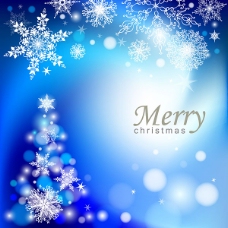 优雅的蓝色抽象的圣诞树的背景