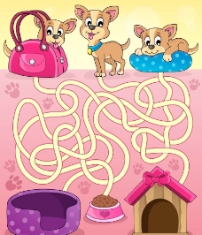 宠物狗迷宫插图图片