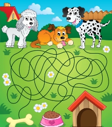 宠物狗迷宫插图图片