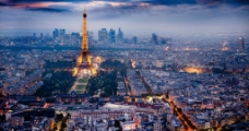 巴黎 夜景 俯瞰图片