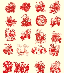 狮艺中国传统剪纸艺术舞狮子羊图片