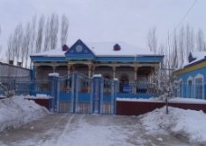 新疆的雪图片
