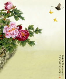 中国水彩画姹紫嫣红菊花盛开图片