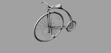 3D车模古典自行车3d模型