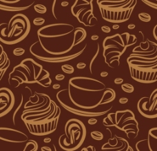 咖啡杯线条底纹图片