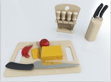 厨房厨具组合3d模型下载