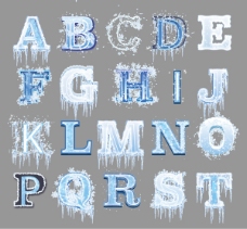 创意冰冻字母