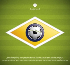 创意巴西足球背景矢量素材