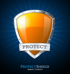 金属橙色保护盾