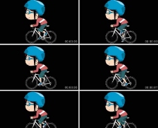 骑自行车动画演示