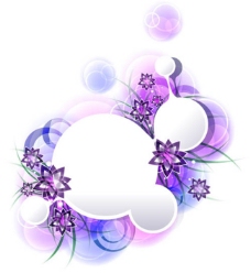 矢量花卉紫色精美花卉矢量花纹素材