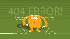 小怪兽404错误页面设计矢量素材