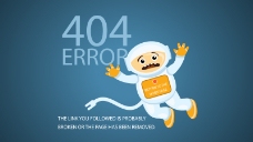 宇航员404页面错误设计矢量素材
