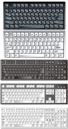 几款超写实键盘矢量素材