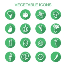 豌豆时尚扁平化蔬菜图标