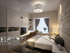 卧室空间场景素材3D模型素材