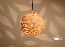 仿木球形灯3D模型素材