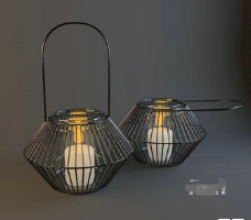 烛光灯3D模型素材