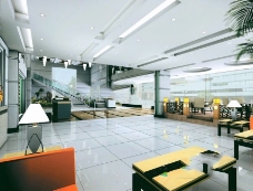 办公室大厅模型