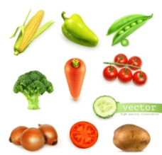 豌豆蔬菜图标设计矢量素材图片