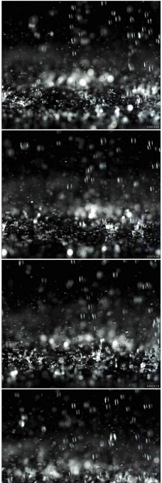 雨水拍打地面雨滴动态视频素材