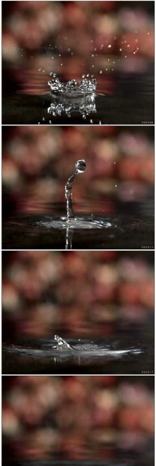 水滴滴入水里弹出水花标清动态视频素材
