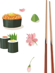 矢量筷子 寿司图片