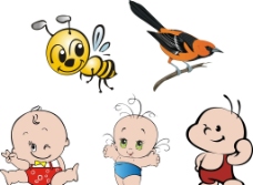 卡通婴儿 蜜蜂图片