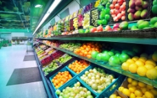 水果超市超市水果区图片