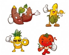 卡通菠萝卡通玉米菠萝图片