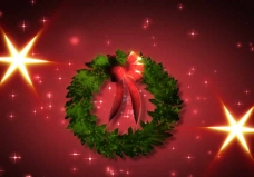 圣诞花圈标清动态背景视频素材