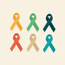 彩色丝带艾滋病标志设计