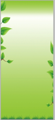 绿色主题x展架模板psd源文件下载