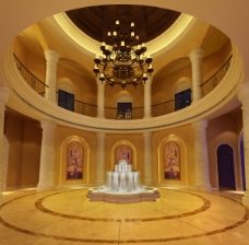 喷泉设计复古喷泉大厅3D模型