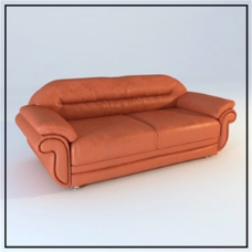 红色沙发椅子3模型素材