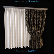 现代窗帘3Ｄ模型素材