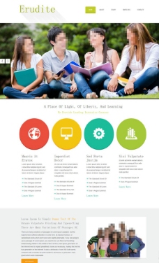 外语培训学校网站模板图片